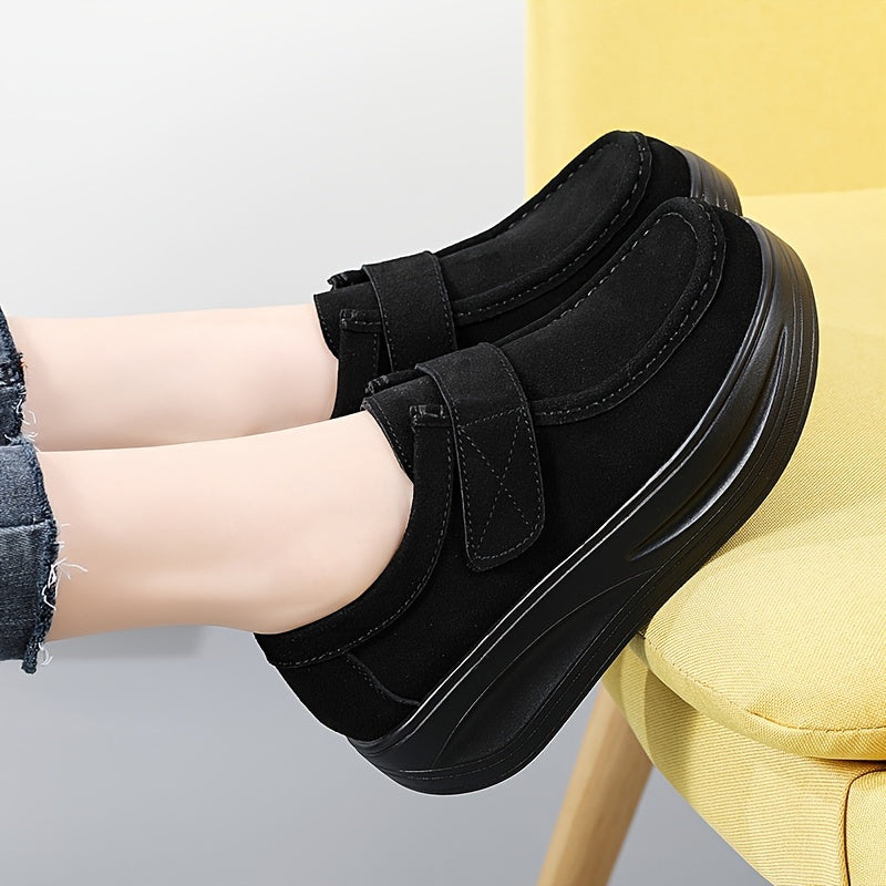 Comfortable Women's Slip-On Loafers with Cushioned Platform Sole