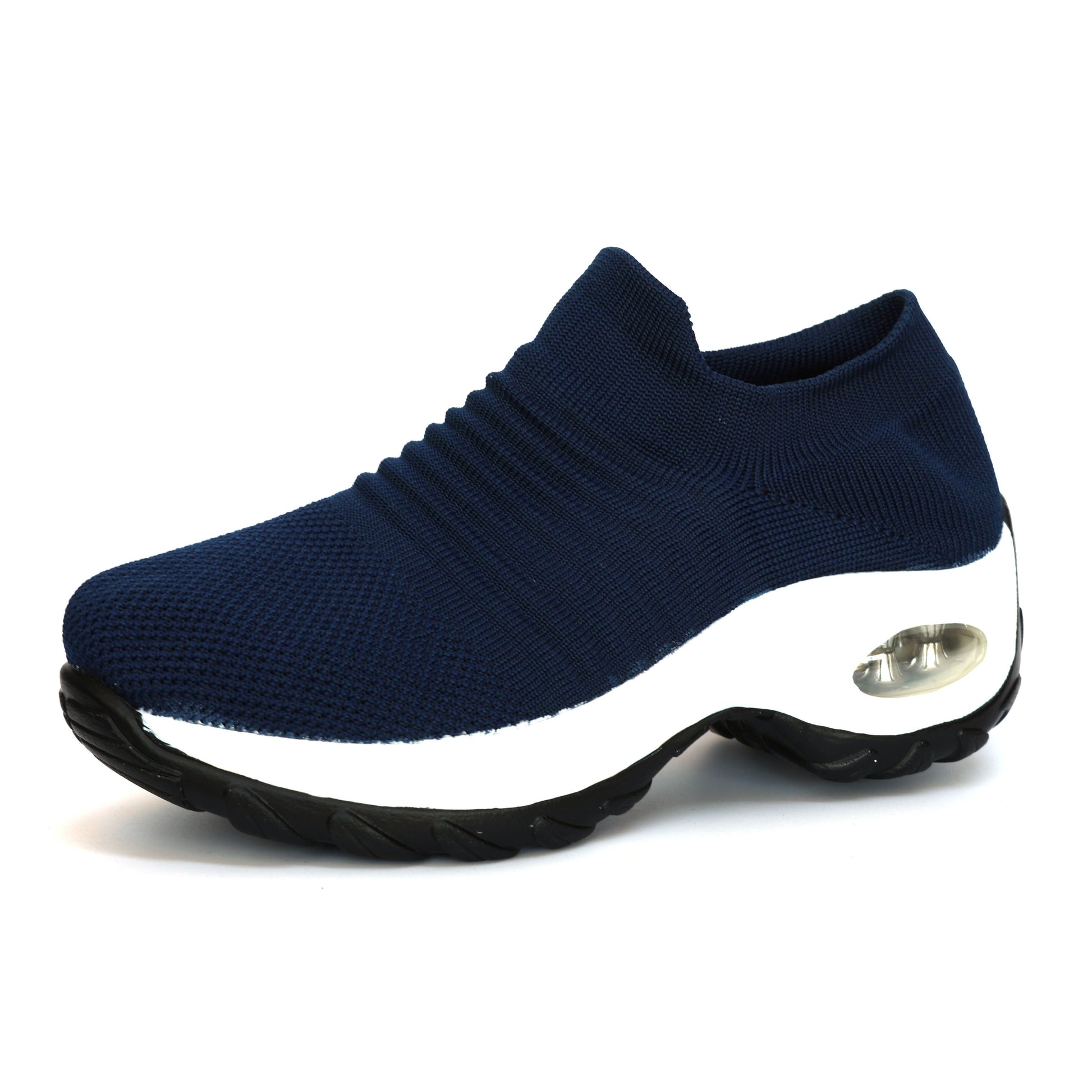 Lightweight Knit Slip-On Sneakers with Air Cushion Sole
