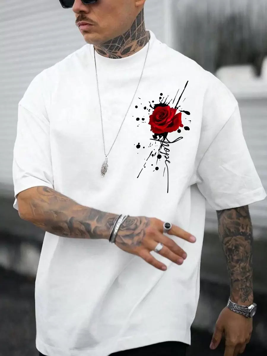 Men's Rose Print Tee