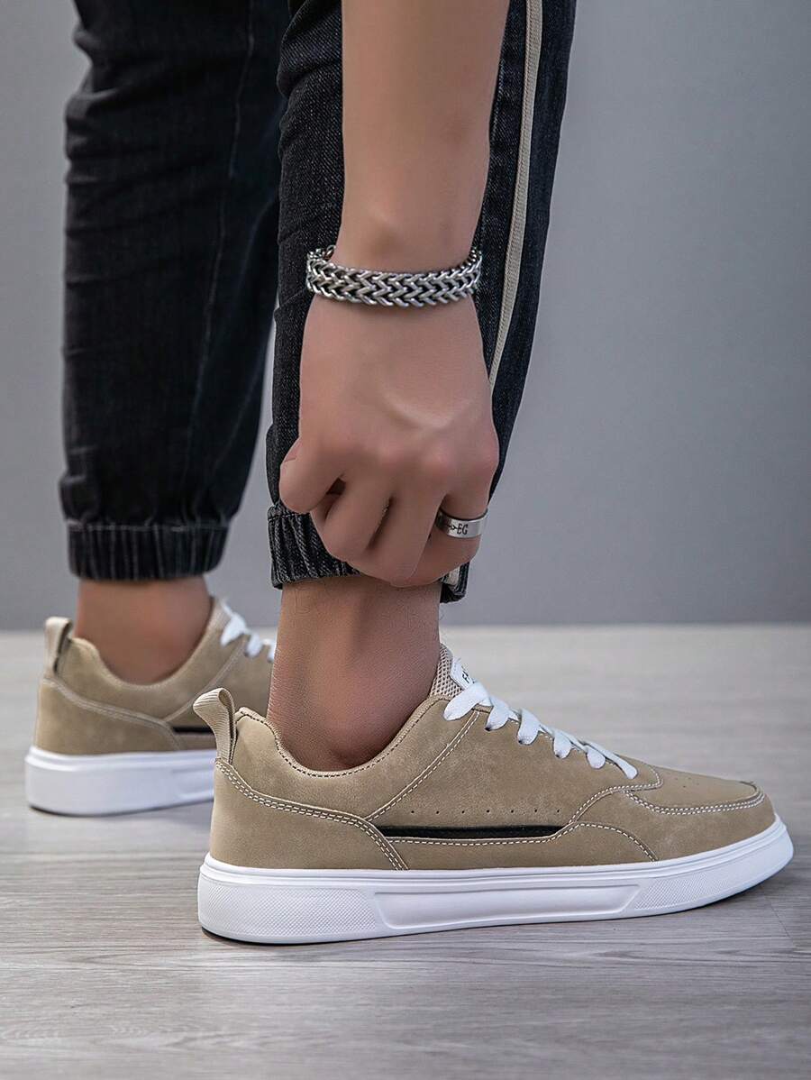 2025 New Men's Sports Shoes Men's Fashion Handsome Casual Shoes Lace Up Men's Shoes Skateboarding Shoes Men's Board Shoes Personalized Street Men's Shoes