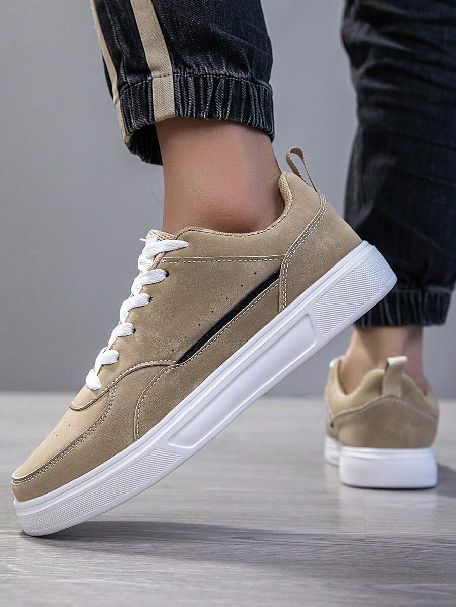 2025 New Men's Sports Shoes Men's Fashion Handsome Casual Shoes Lace Up Men's Shoes Skateboarding Shoes Men's Board Shoes Personalized Street Men's Shoes