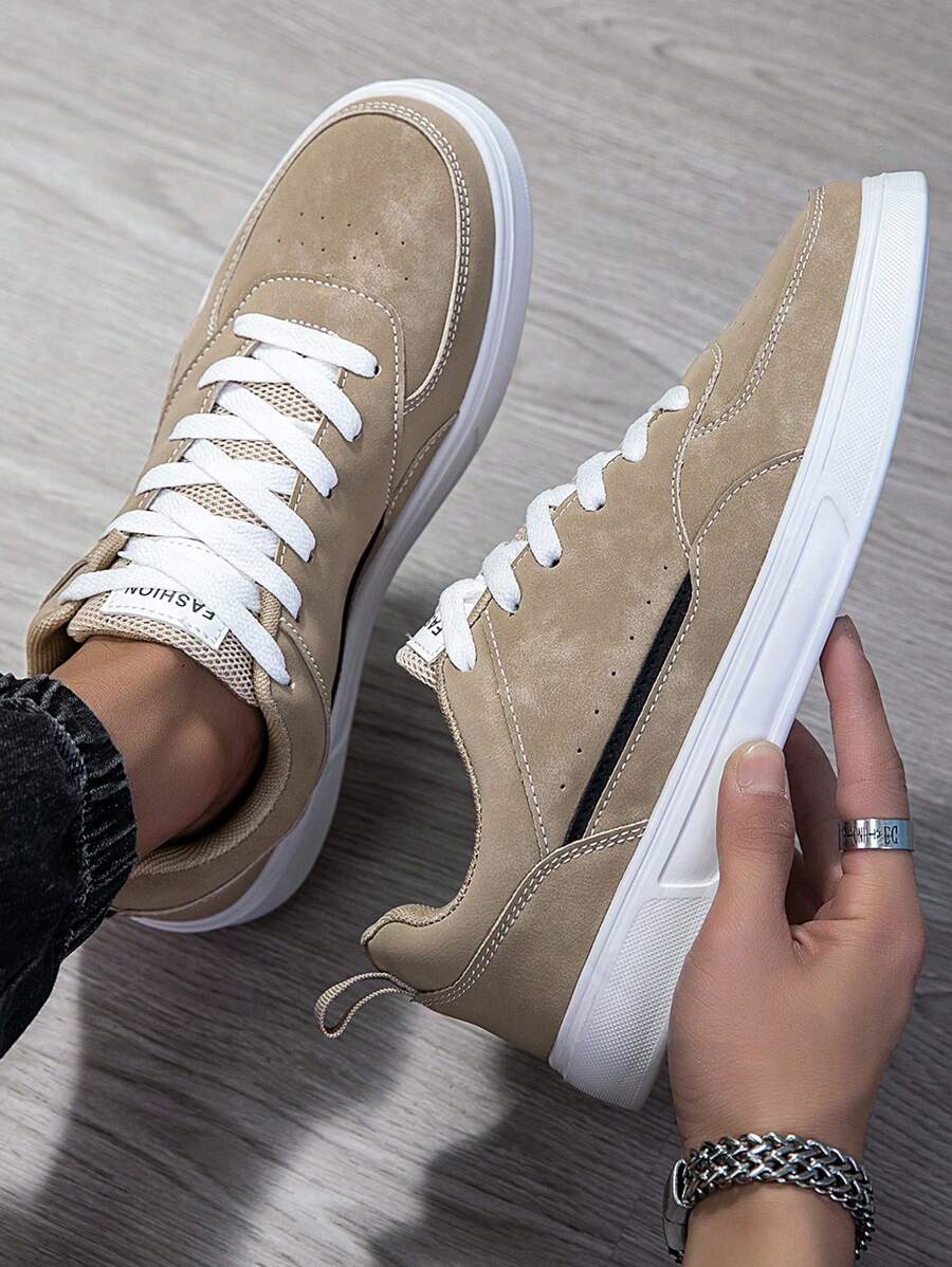 2025 New Men's Sports Shoes Men's Fashion Handsome Casual Shoes Lace Up Men's Shoes Skateboarding Shoes Men's Board Shoes Personalized Street Men's Shoes