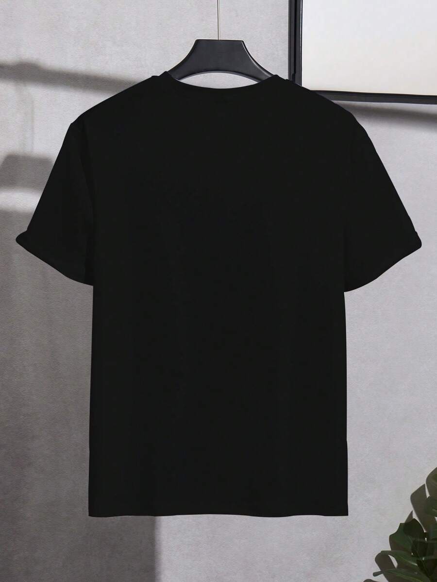 Men's Solid Color Slim Fit Crew Neck Short Sleeve T-Shirt
