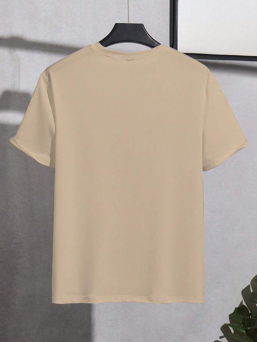 Men's Solid Color Slim Fit Crew Neck Short Sleeve T-Shirt