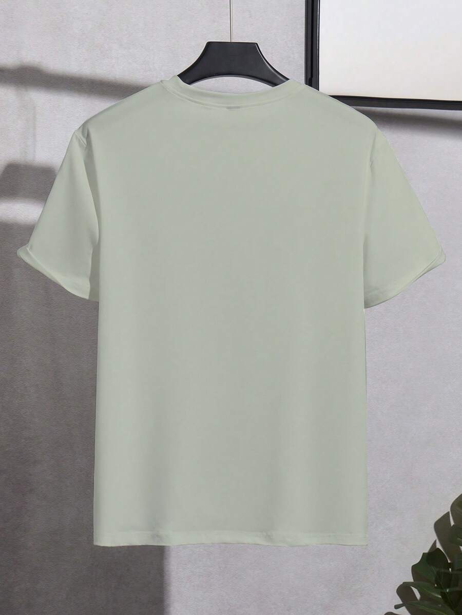 Men's Solid Color Slim Fit Crew Neck Short Sleeve T-Shirt