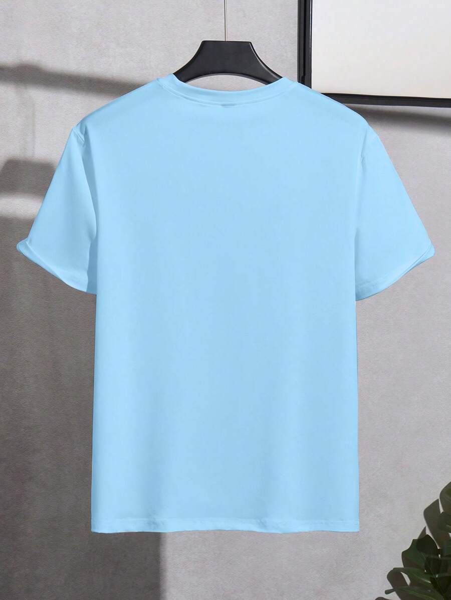 Men's Solid Color Slim Fit Crew Neck Short Sleeve T-Shirt