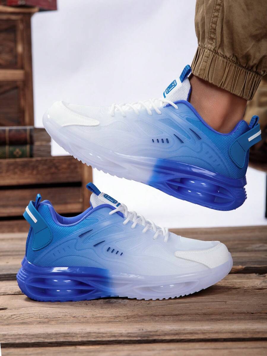 Men's Air Cushion Lace-Up Sports Shoes - Shock Absorbing & Breathable for Running and Training