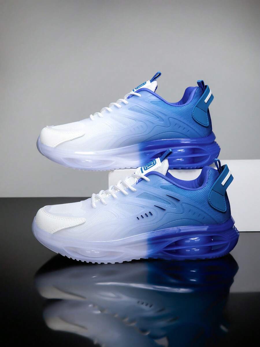 Men's Air Cushion Lace-Up Sports Shoes - Shock Absorbing & Breathable for Running and Training