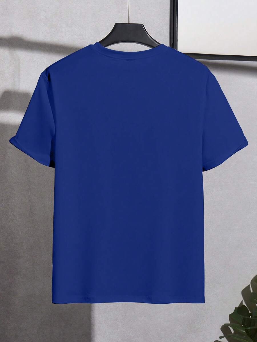Men's Solid Color Slim Fit Crew Neck Short Sleeve T-Shirt