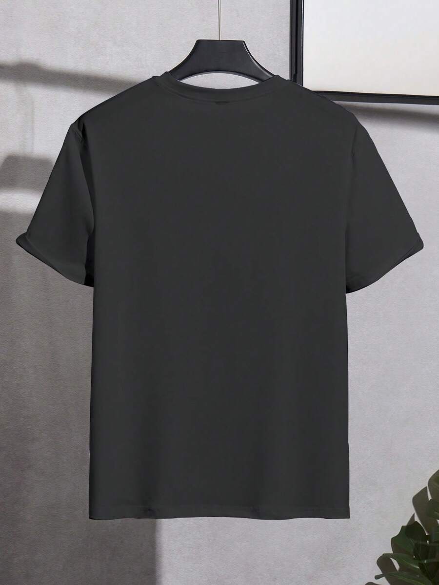 Men's Solid Color Slim Fit Crew Neck Short Sleeve T-Shirt