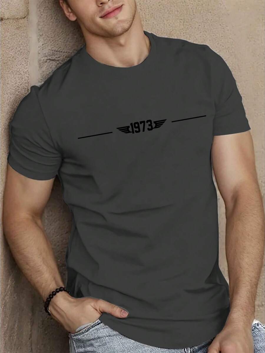Men's Solid Color Slim Fit Crew Neck Short Sleeve T-Shirt