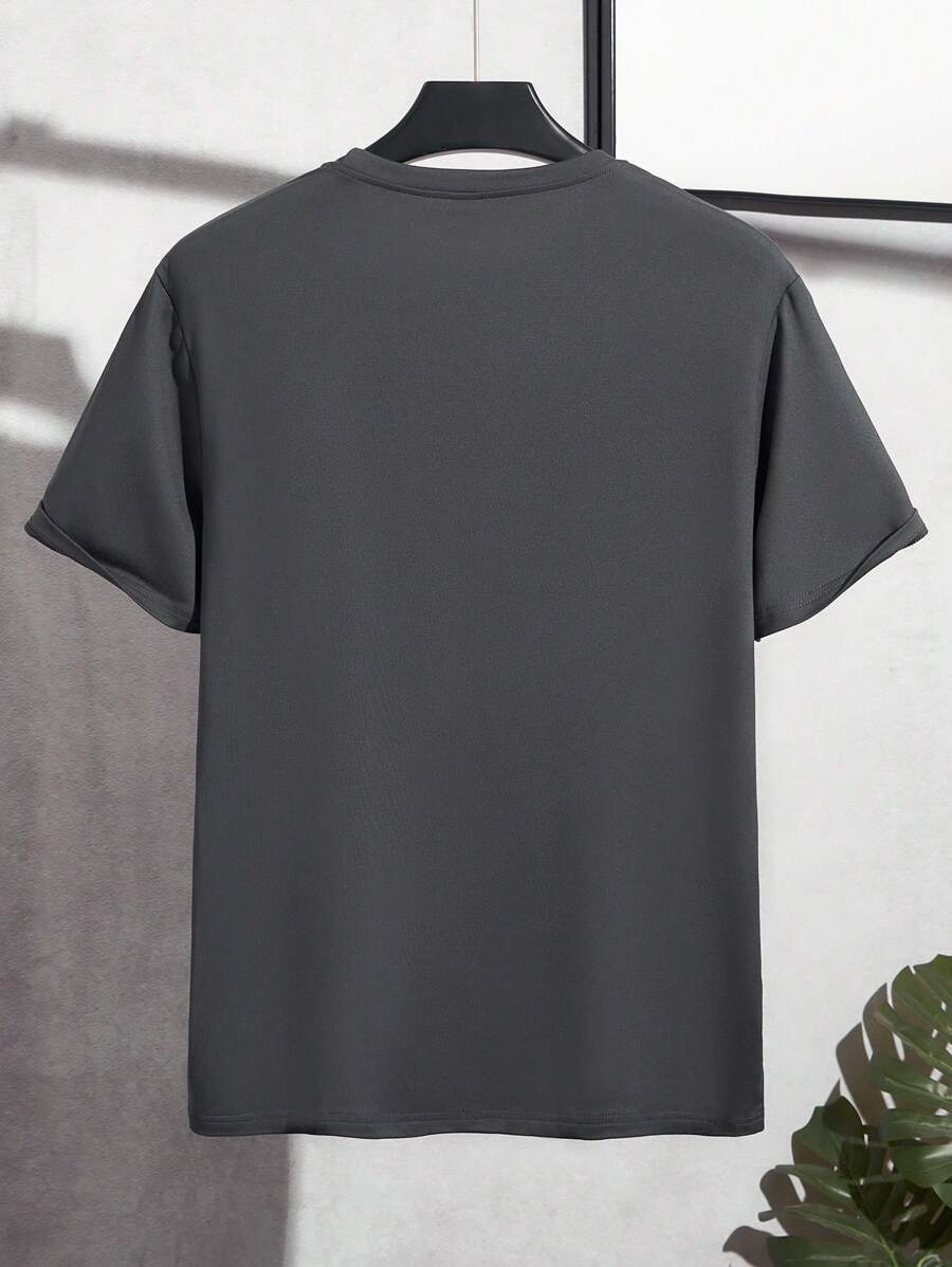 Men's Solid Color Slim Fit Crew Neck Short Sleeve T-Shirt