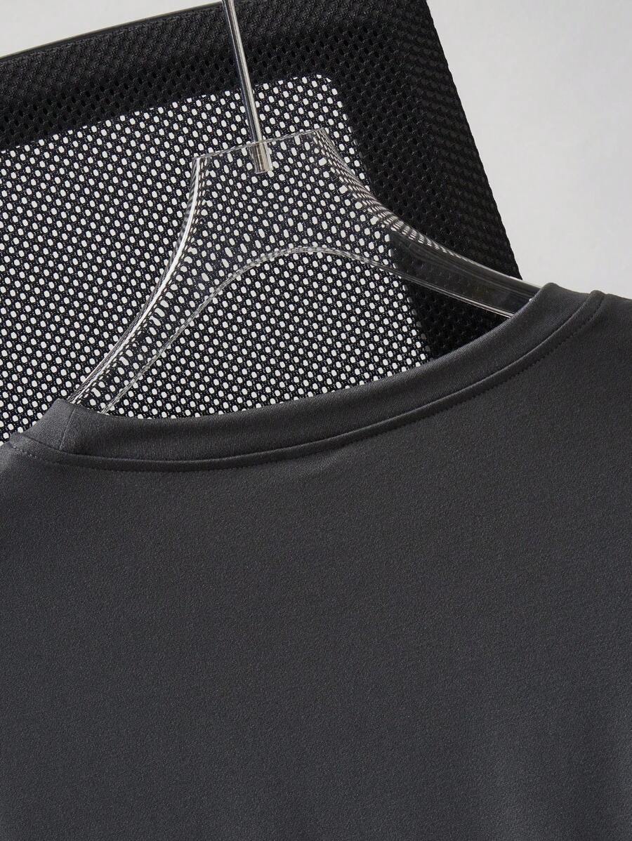 Men's Solid Color Slim Fit Crew Neck Short Sleeve T-Shirt