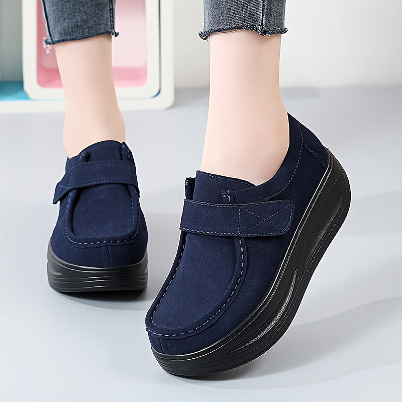 Comfortable Women's Slip-On Loafers with Cushioned Platform Sole