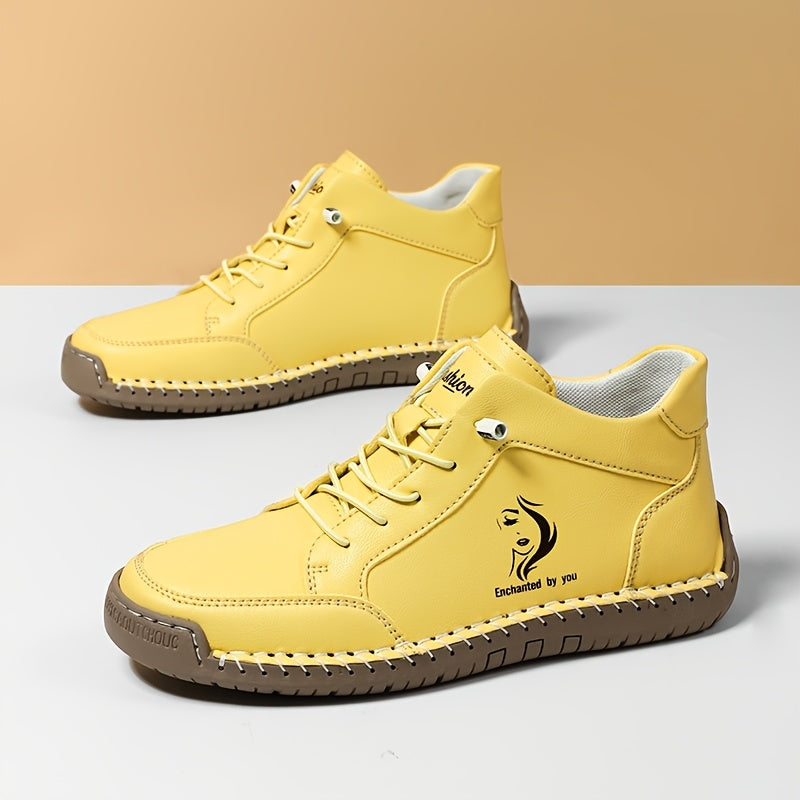 Lightweight Handcrafted Ankle Boots - Versatile All-Season Sneakers with Non-Slip Sole & Breathable Upper