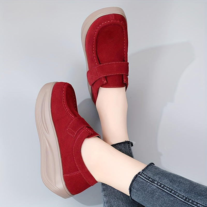 Comfortable Women's Slip-On Loafers with Cushioned Platform Sole