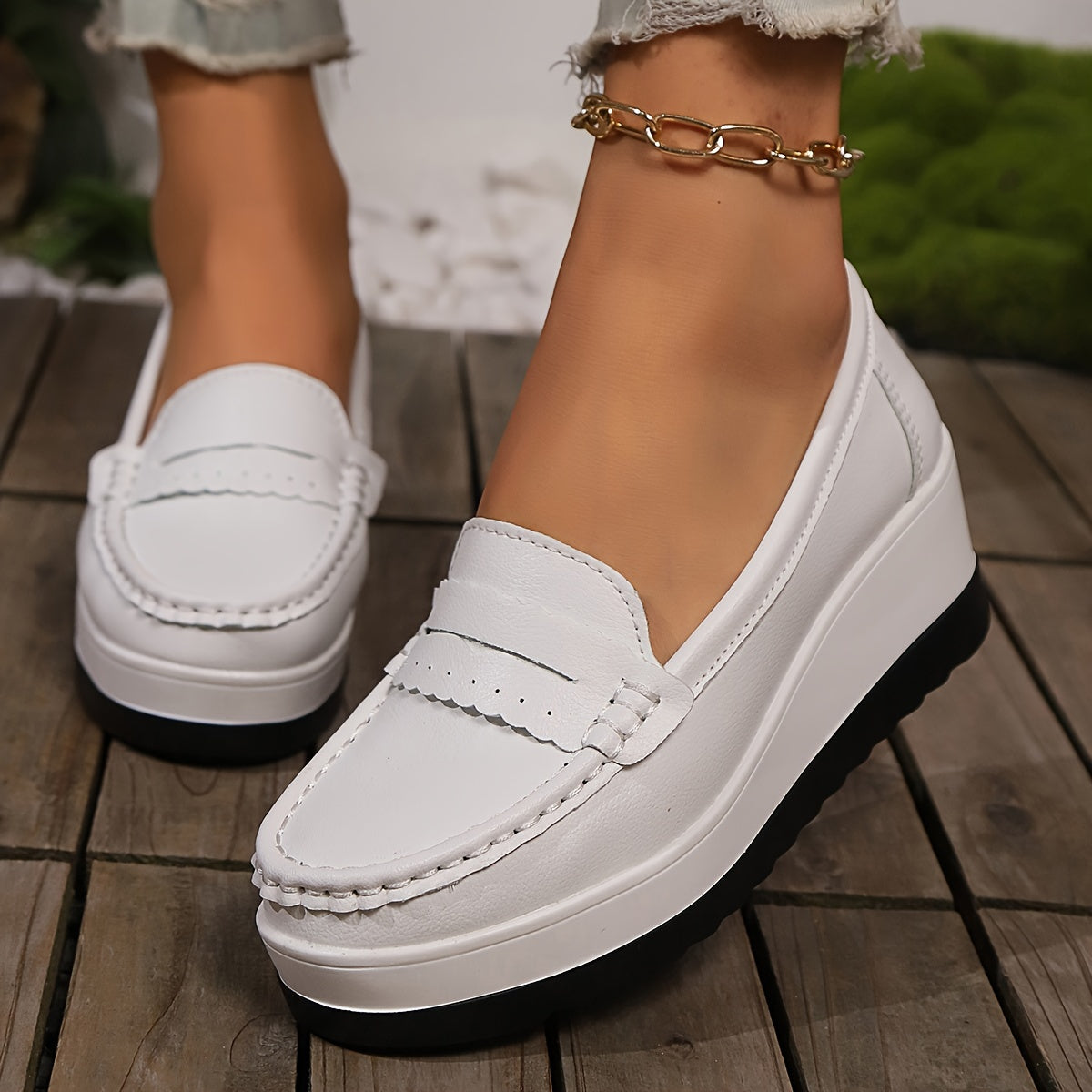 Elegant Women's Wedge Loafers