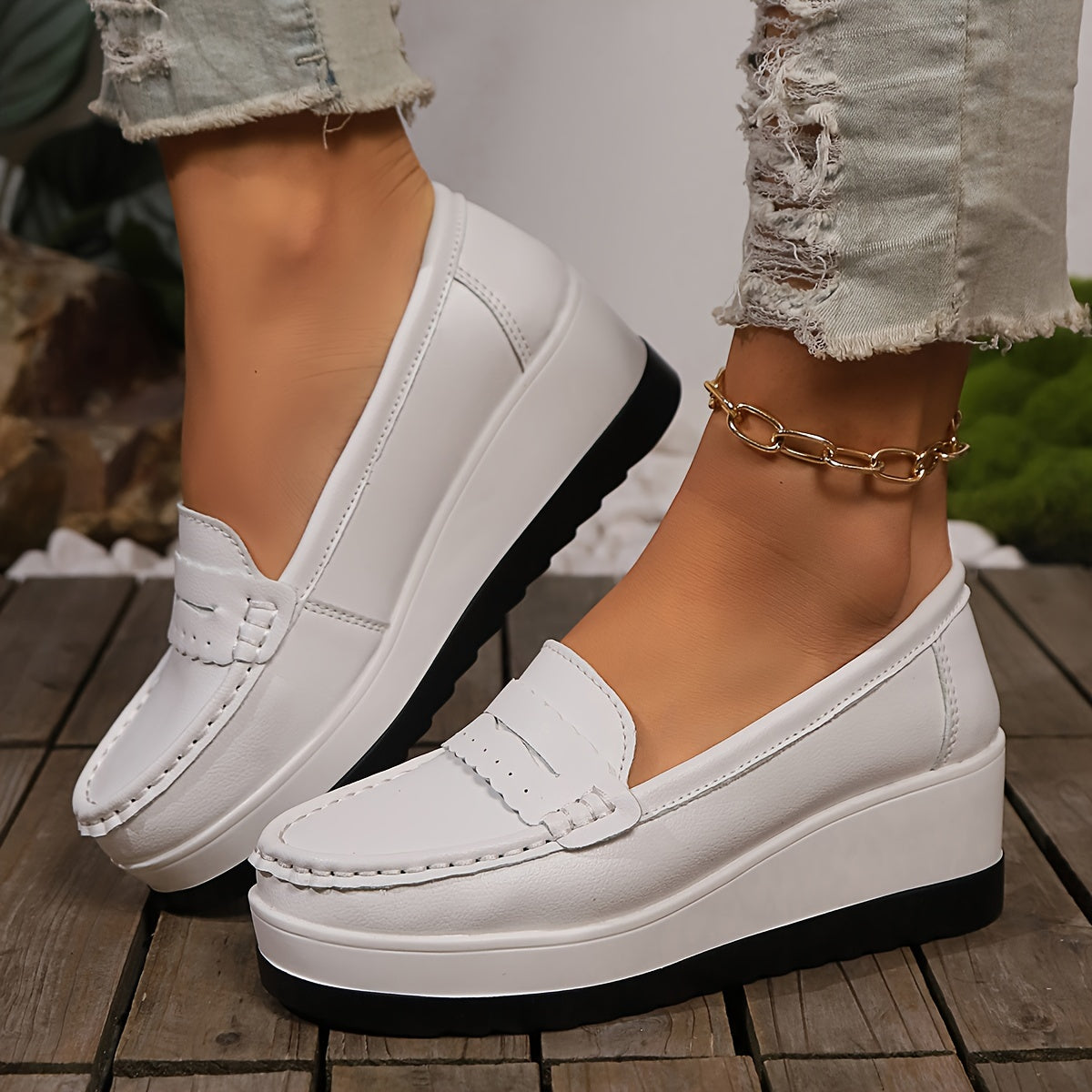 Elegant Women's Wedge Loafers