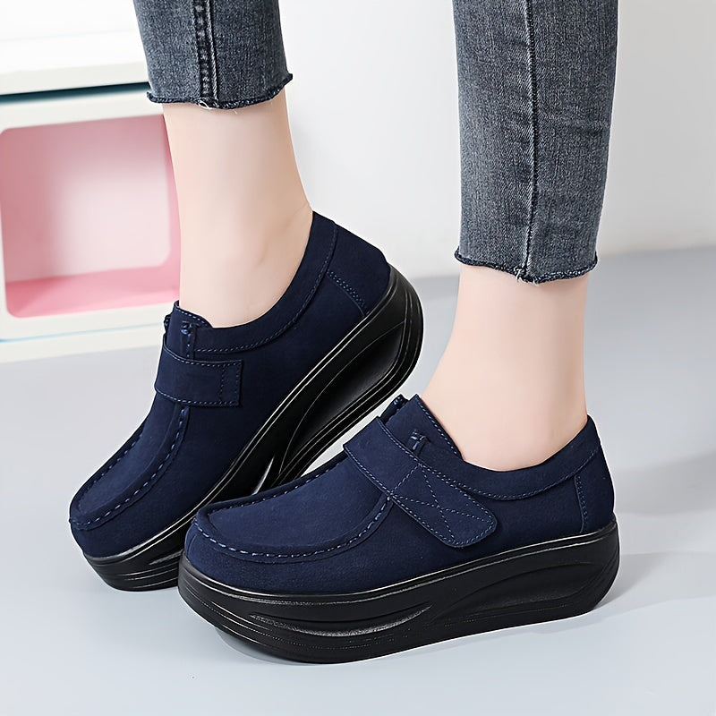 Comfortable Women's Slip-On Loafers with Cushioned Platform Sole