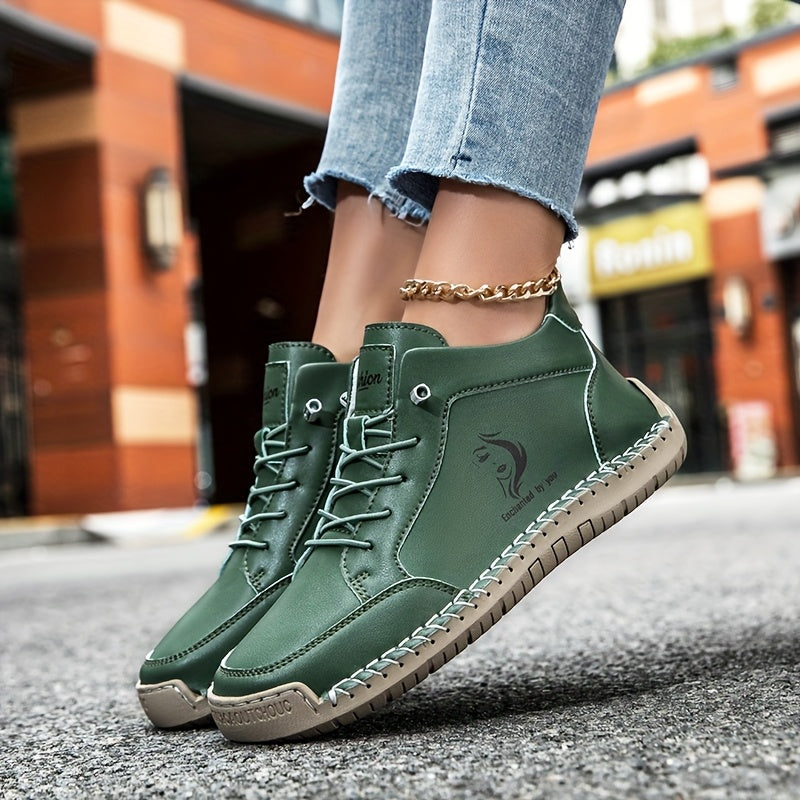 Lightweight Handcrafted Ankle Boots - Versatile All-Season Sneakers with Non-Slip Sole & Breathable Upper