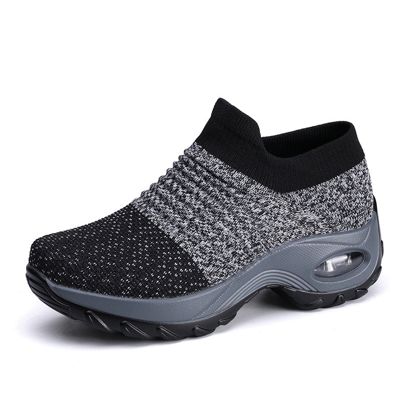 Lightweight Knit Slip-On Sneakers with Air Cushion Sole