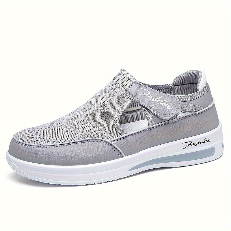 Women's Breathable Knit Low Top Sneakers - Comfortable Plus Size