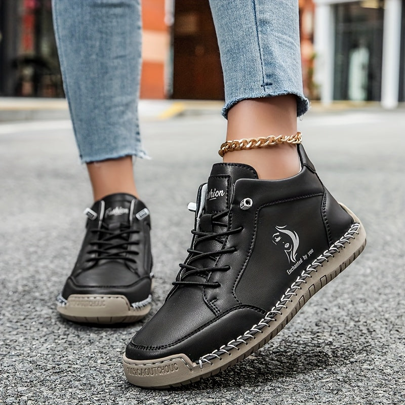 Lightweight Handcrafted Ankle Boots - Versatile All-Season Sneakers with Non-Slip Sole & Breathable Upper