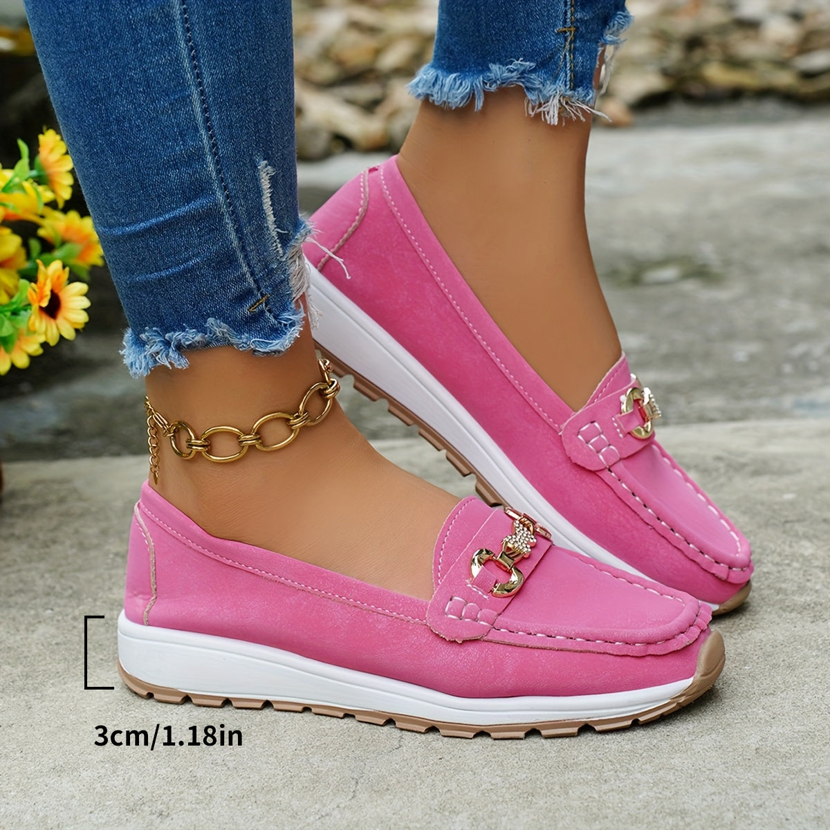 Stylish Women's Slip-On Loafers - Comfortable Casual Shoes for All Seasons