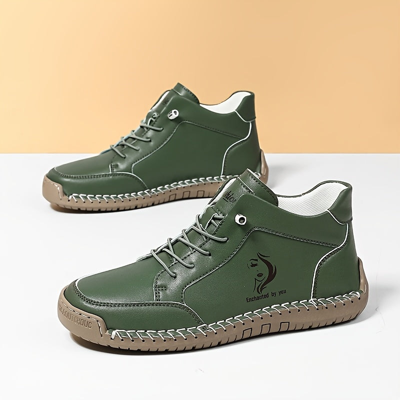 Lightweight Handcrafted Ankle Boots - Versatile All-Season Sneakers with Non-Slip Sole & Breathable Upper