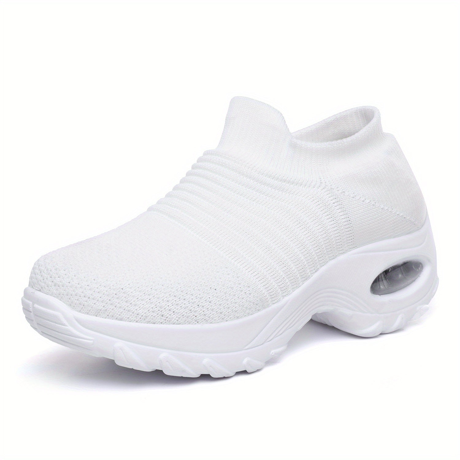 Lightweight Knit Slip-On Sneakers with Air Cushion Sole