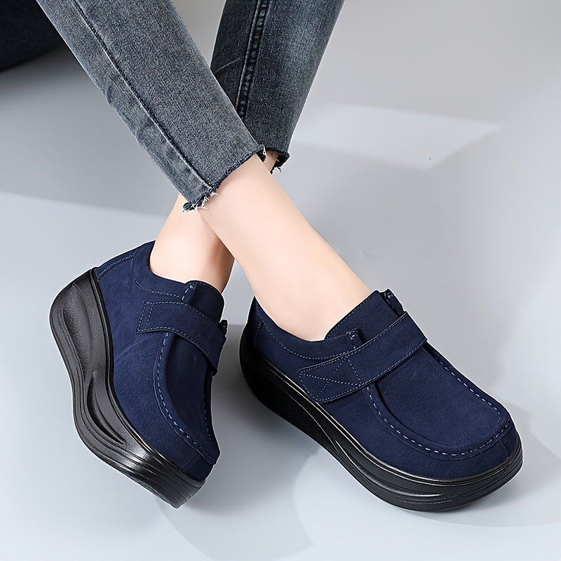 Comfortable Women's Slip-On Loafers with Cushioned Platform Sole