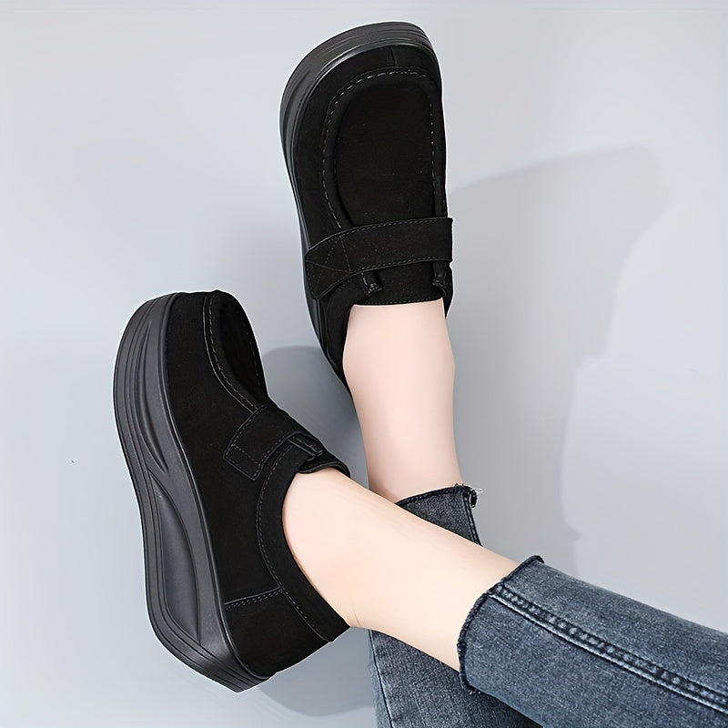 Comfortable Women's Slip-On Loafers with Cushioned Platform Sole