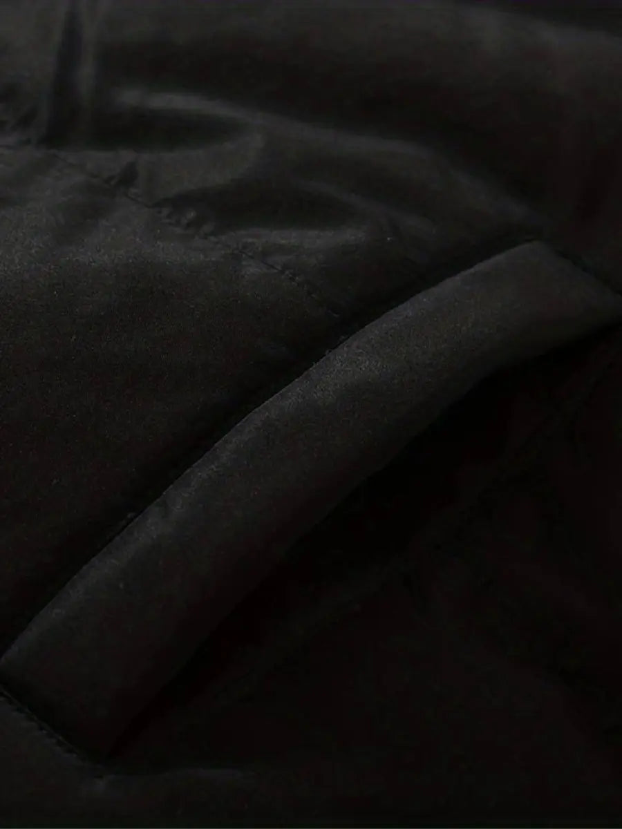 Spacious pockets of padded jacket