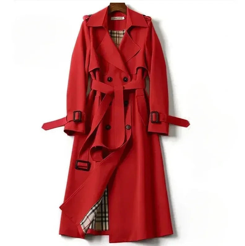 Back view of women’s trench coat