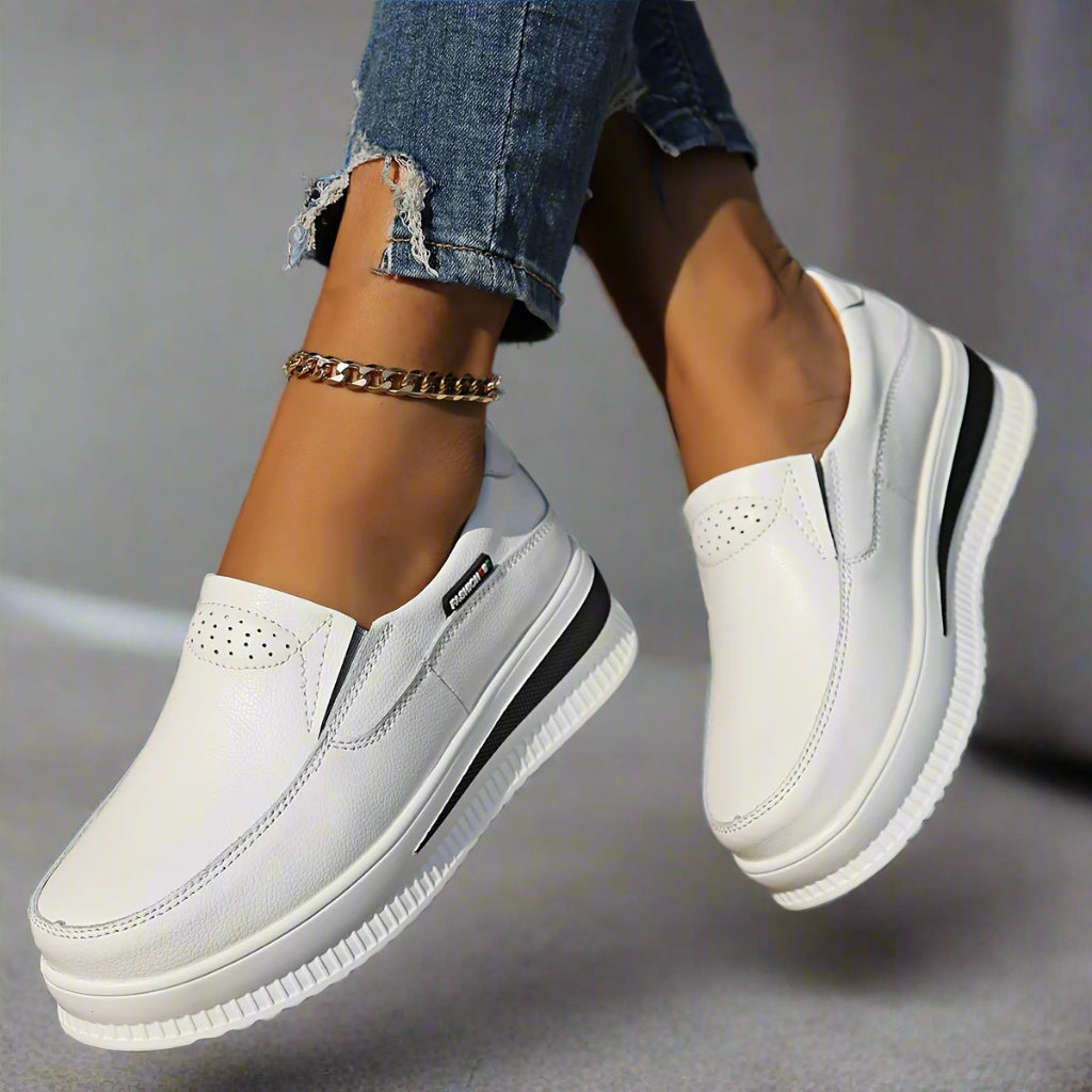 Women’s lightweight slip-on loafers in white